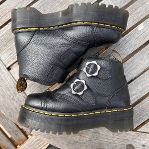 Dr. Martens Black Leather Chunky Boots